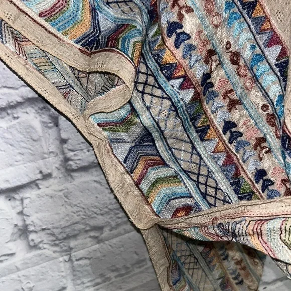 Raj Women's Tan Embroidered Poncho One Size - Picture 7 of 12